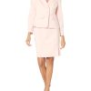 Women's Petite Tonal Check JKT & Front Slit Skirt