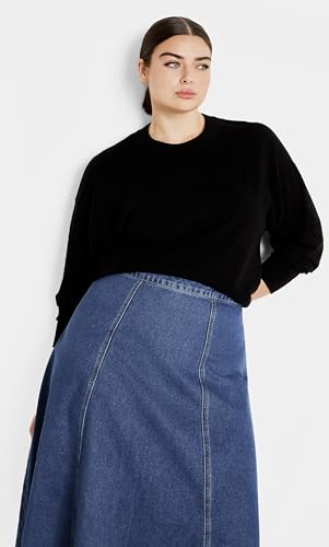 Women's Plus Size Skirt Denim Hi Lo
