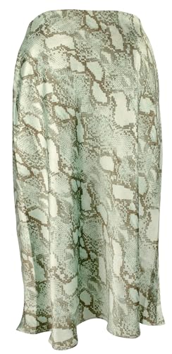 Ralph Lauren Women's Satin Snakeskin Print A-line Skirt TMlt 14