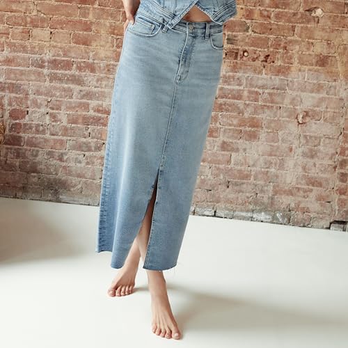 Jeans for Women The High Rise Classic Calf Length Jean Skirt, Sizes 2-14