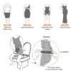A Line Dresses for Women Shapewear Built-in Bra Short Sleeve Square Neck Flowy Wedding Guest Midi Dress