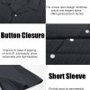 Men's Casual Button Down Shirts - Short Sleeve Summer Textured Beach Wrinkle-Free Shirts