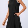 Women's 2025 Summer Casual Sundress Beach Vacation Sleeveless Tank Crewneck Coverup Mini Dresses