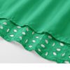 Women's 2025 Summer Short Sleeve Mini Dress V Neck Ruffle Hollow Out Eyelet Lace Dresses
