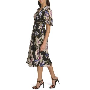 Women's Floral Midi Aline Dress