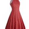 Women's Halter Neck Floral Summer Casual Sundress