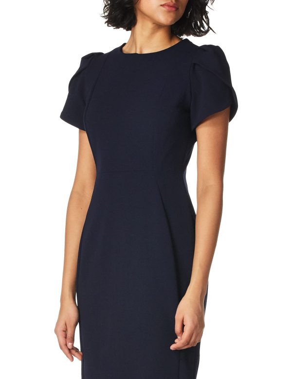 Women's Tulip Short Sleeve Scuba Crepe Mini Dress