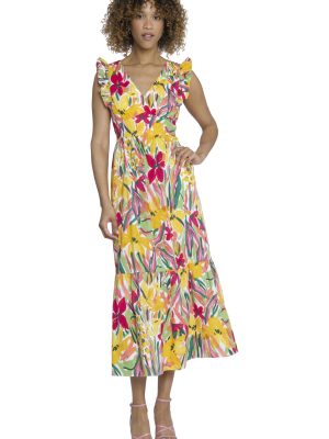 Cocktail V-Neck, Ruffle, Pockets Maxi | Summer Dresses for Women