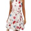 Womens 2025 Summer Dress Halter Wedding Guest Casual Beach Vacation Outfits Belted Sundresses with Pockets