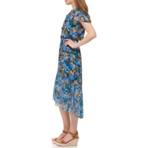 Women's Casual Tiered Skirt Printed Dress
