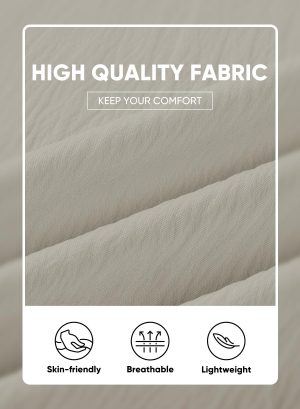 Men's Casual Button Down Shirts Short Sleeve Textured Summer Beach Shirt Cuban Vacation Shirts with Pocket