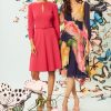 Long Sleeve Chiffon Empire Waist Semi Formal Wedding Guest Dresses for Women