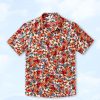 Matching Hawaiian Outfits for Couples Beach Vacation Tropical Print Women Spaghetti Strap Dress or Men Cruise Shirt