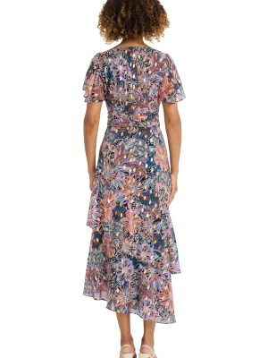 Floral Women's Midi Ruffle Hem-Perfect Wedding Guest-Summer Dresses