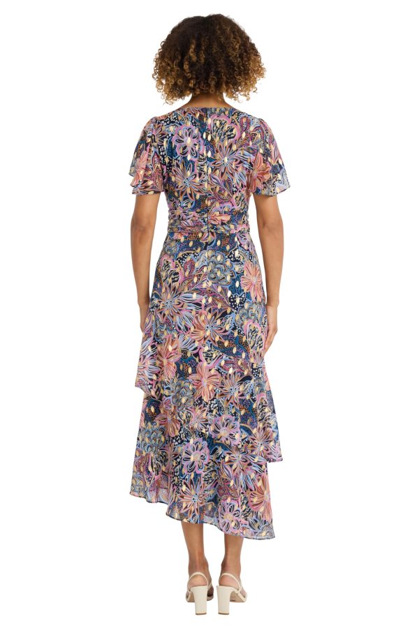 Floral Women's Midi Ruffle Hem-Perfect Wedding Guest-Summer Dresses