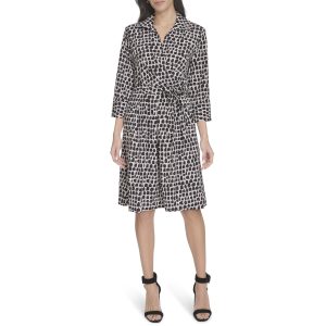 Women's Printed Self Tie Dress