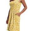 Women's Summer Dress 2025 A-Line Sleeveless Casual Sundress with Pockets Floral/Solid