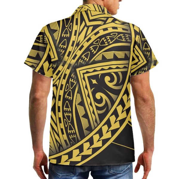 Samoa Couple Outfit Polynesian Dress for Women Traditional Puletasi Shirts for Men Beach Lava Lava Luau