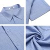 Mens Button Down Short Sleeve Shirt Casual Beach Shirt Summer Vacation Textured Shirts